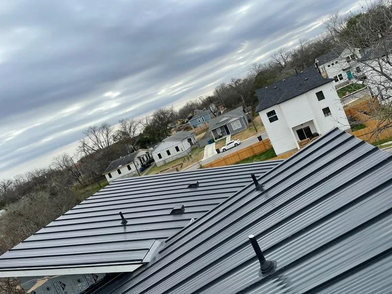Standing seam metal roof panels with vents for Skylight Repair in Elma